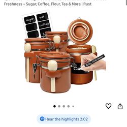 Ceramic glass containers new $30