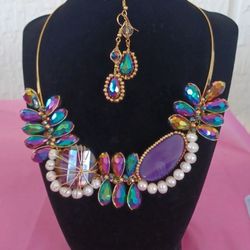 Gold plated clown choker