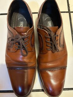 Stacy Adams genuine leather cap-toe Oxford shoes, men's size 15/16