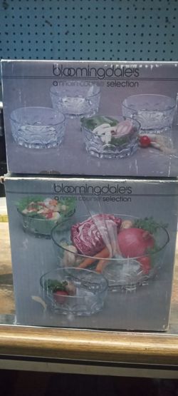 Bloomingdales salad glassware
