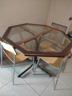 Glass Top Table 