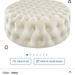 Velvet Tufted Ottoman