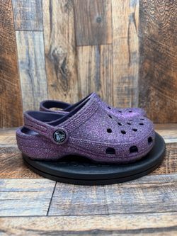 Crocs Grade School Youth Classic Fantasy Glitter Clogs C 13 Girls Sandals
