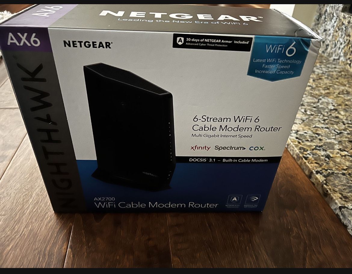Netgear Nighthawk modem router Combo With Wifi6 and DOCSIS 3.1