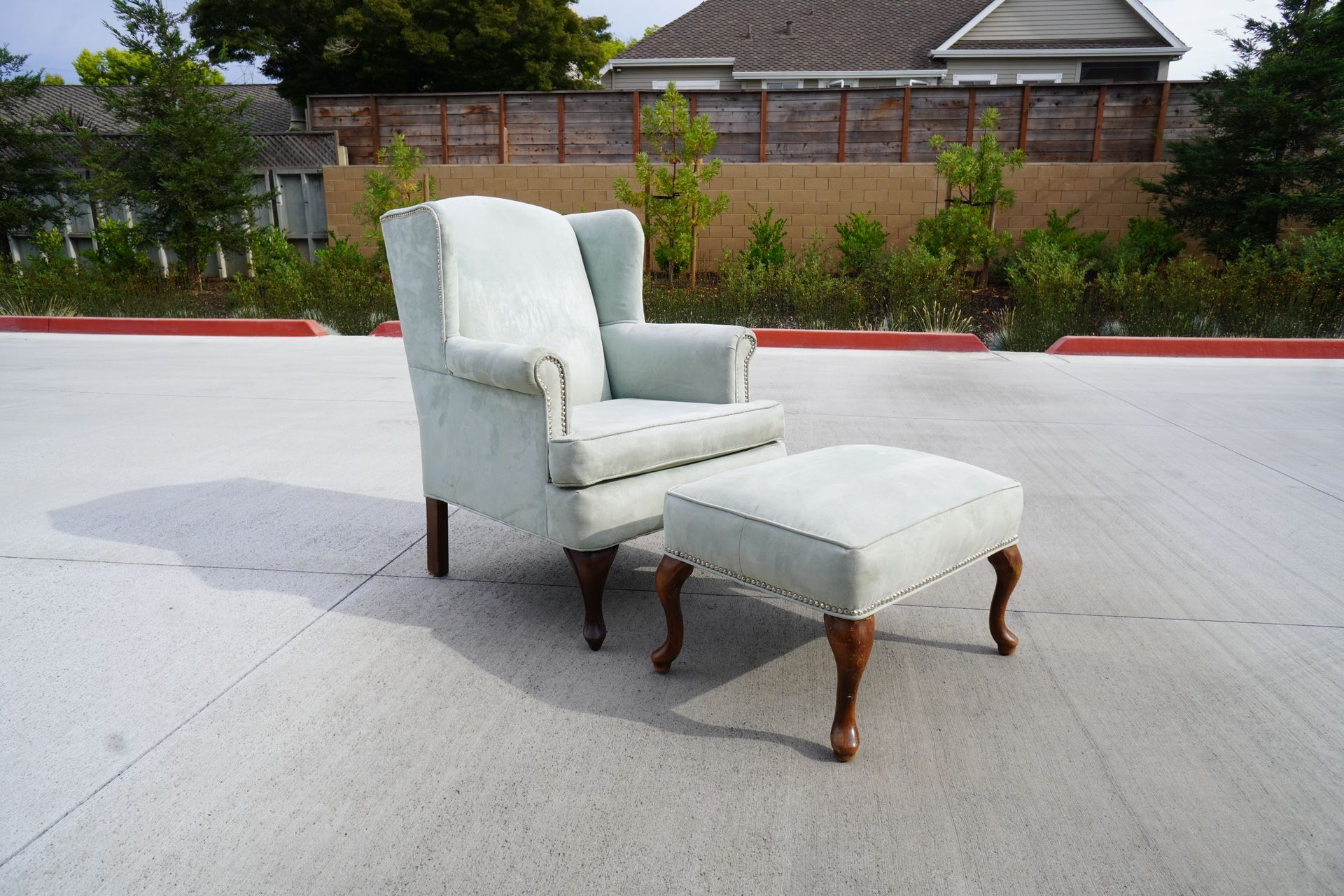 Mint Wingchair And Ottoman Set