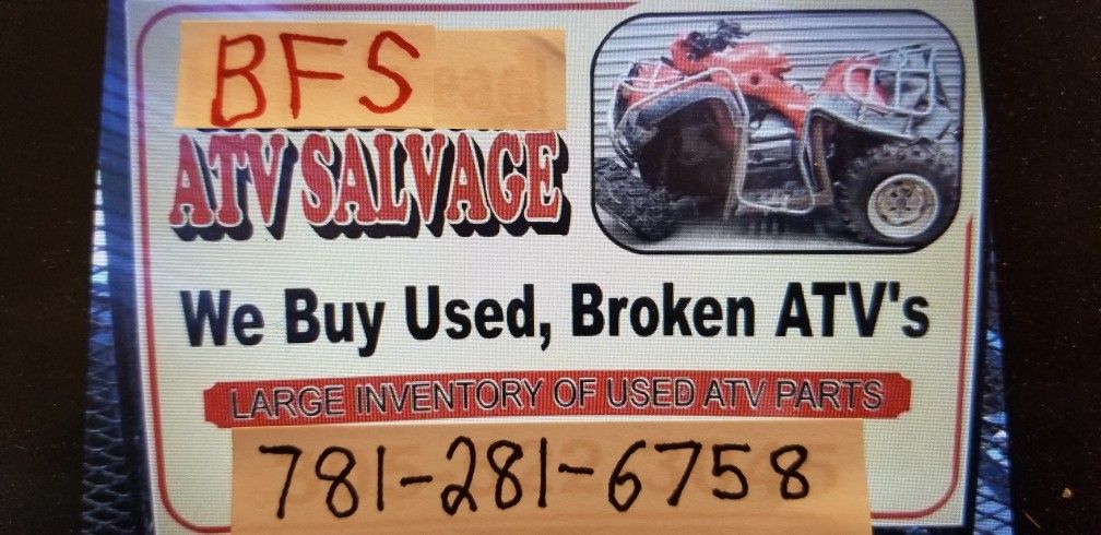 CASH For Broken Junk 4 Wheeler 300-750