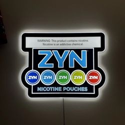 Zyn LED Acrylic Sign