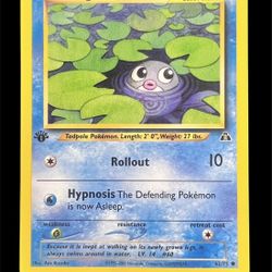 Pokémon Poliwag 1st Edition Neo Discovery Card 62/75 40 HP Basic Common Rollout