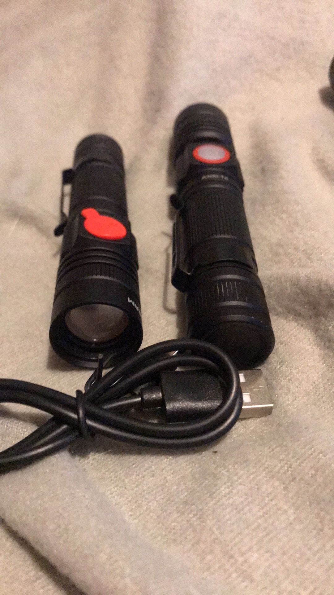Very Bright Flash Light First To Come With Charger Second One Needs New Battery And Charger 