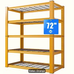 $90!!! New 72” yellow Metal Rack  72”x35.5”x16”  Raca de metal
