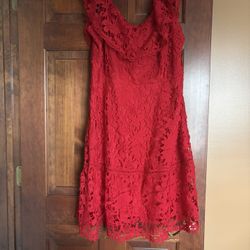 City Chic Red Lace Dress