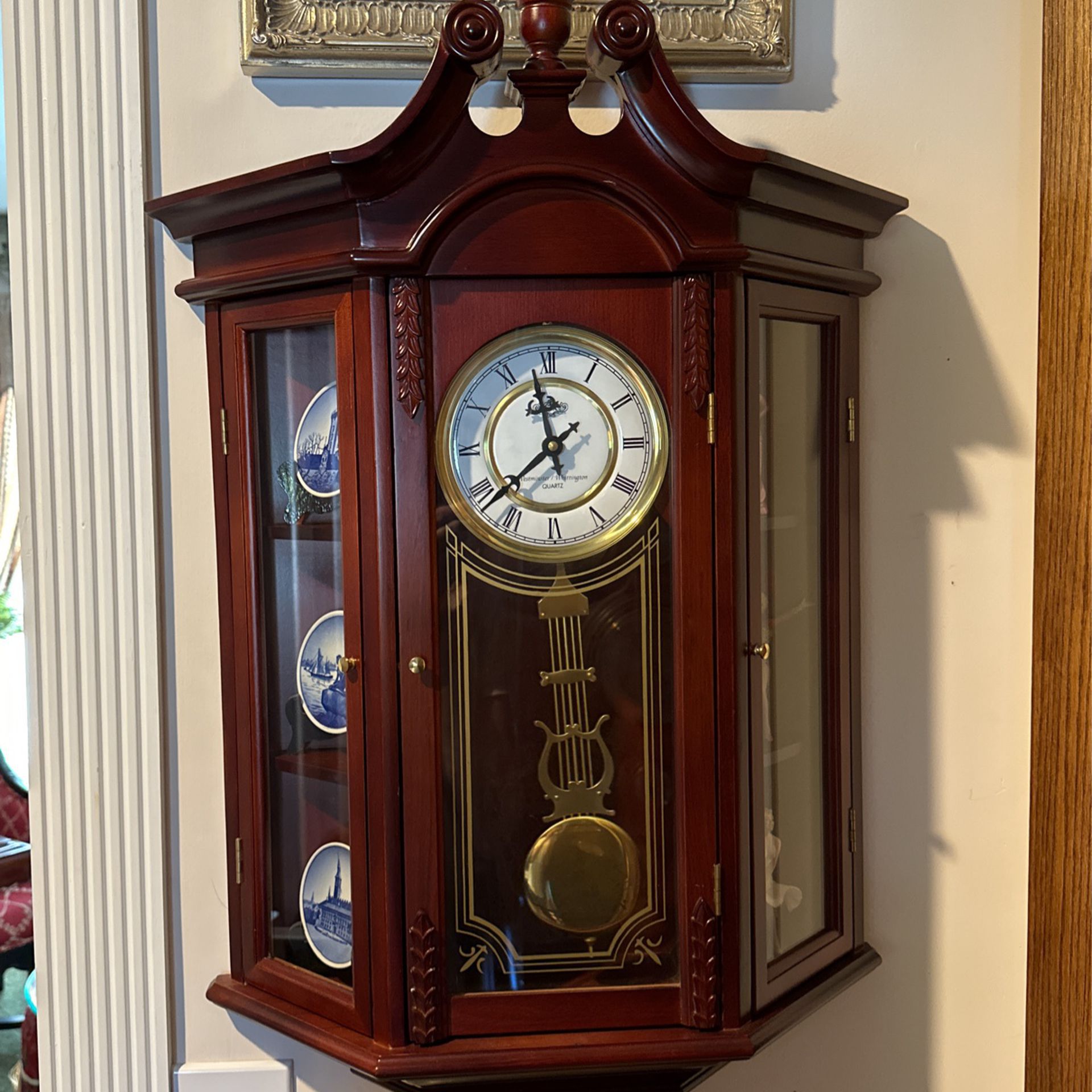 Clock In Cherrywood Curio Case