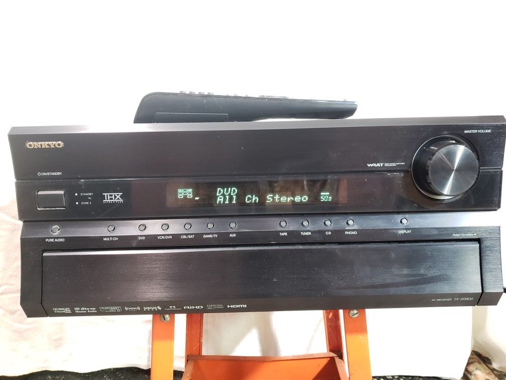 Onkyo TX-SR806 AV 7.1 Receiver 130 Watts WITH Remote Power Cord - See NOTES - NO HDMI IN