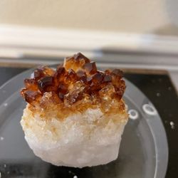 3”x2” Brazilian Citrine Druse Geode Rough Crystal Mineral 3”x2”