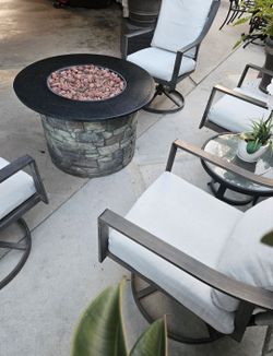 Fire pit patio Set/conversation Set/outdoor Furniture/Cash Only