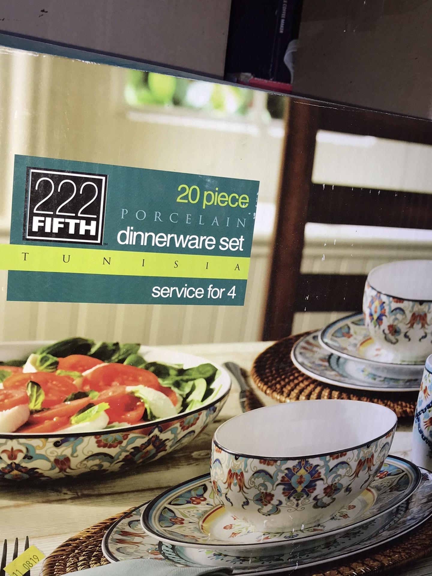 222 Fifth Tunisia 16 Piece Dinnerware Set New
