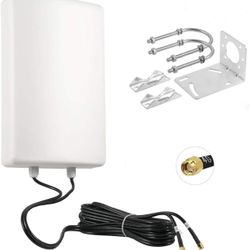 11dBi High Gain 2x2 MIMO Panel Antenna for 4G LTE & 5G Cellular Hotspots, Routers, & Gateways, T-Mobile Home Internet, Verizon, AT&T, T-Mobile Telus, 