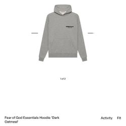 Essentials Fear Of God Hoodie - Size Large