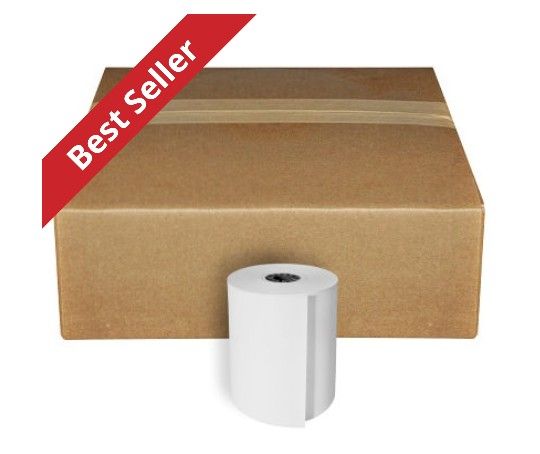 24 Pack POS Printer Paper Roll 1 Ply White Bond 3"x 150ft