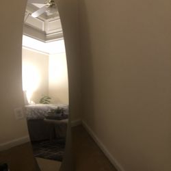 Silver Lipstick Floor Mirror 