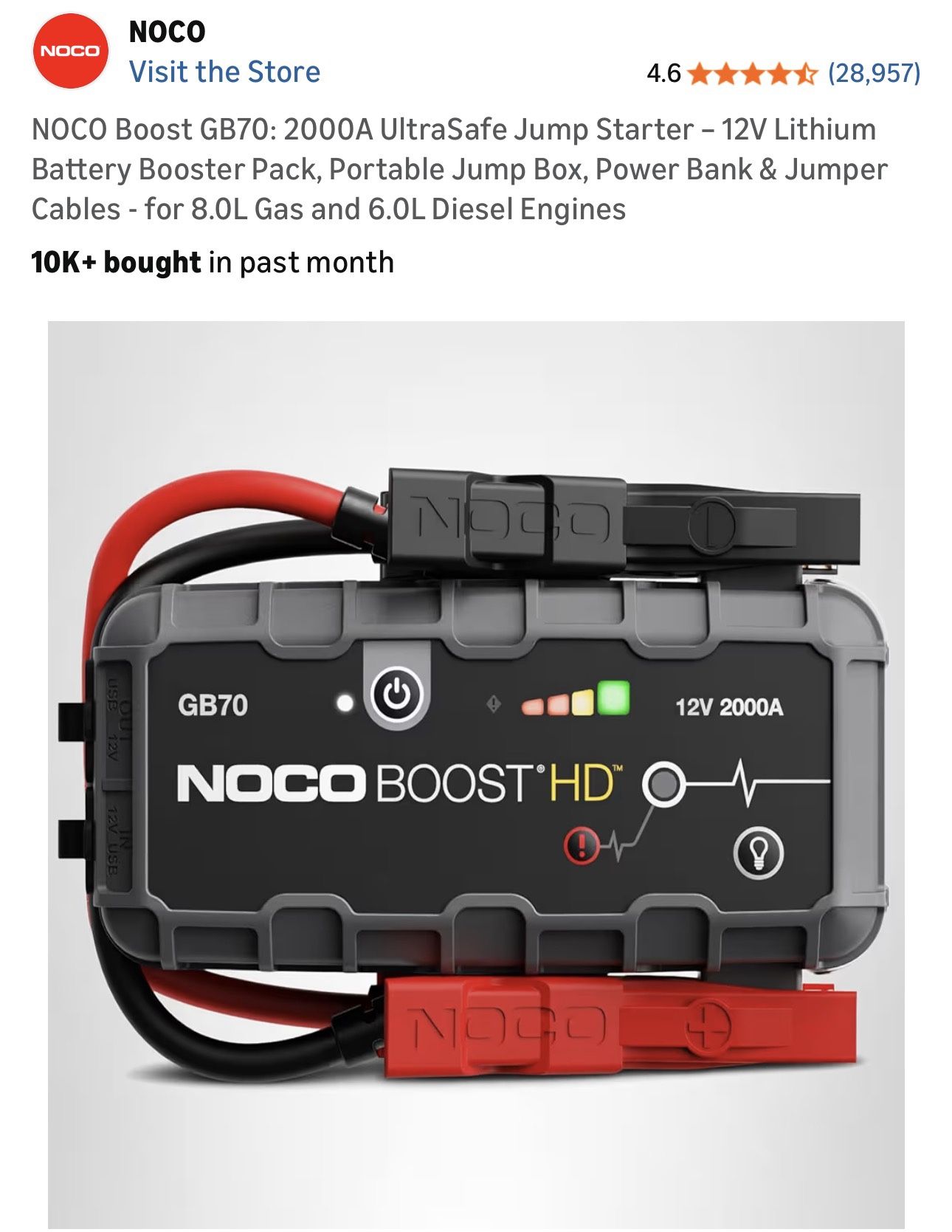 Noco Boost Car Starter