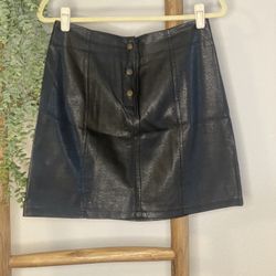 Faux Leather Skirt