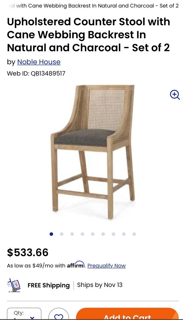 Noble house Bar Chairs