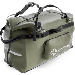 Earth Pak Waterproof Duffel Bag - Large Dry Bag 1680D TPU Waterproof Bags - Heavy Duty Camping Bag - Waterproof Duffle Bag 8x8 Popout Pocket- Boat Bag