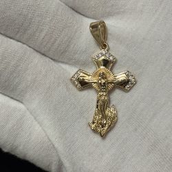 14k Yellow Gold Filled Cross Pendant 