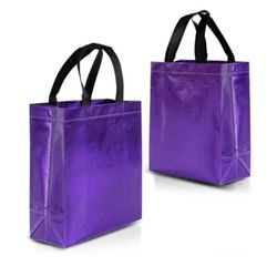 Purple Gift Bags Set of 12 Shiny Purple Reusable Gift Bags