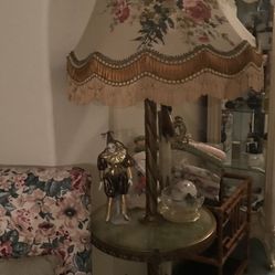 Antique Floor Lamp Table 