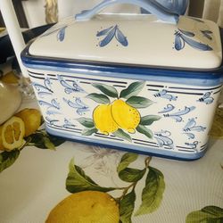 Ceramic Lemon Bread Box