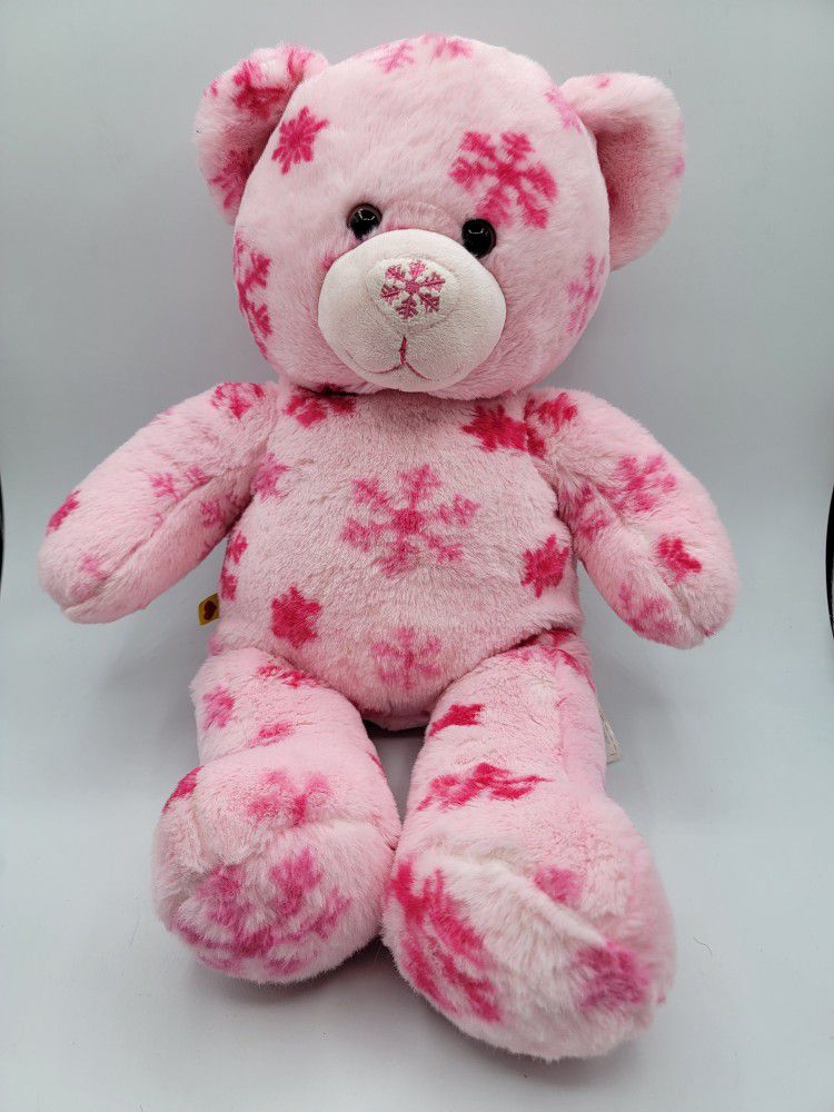 Build A Bear Pink Snowflake Bear