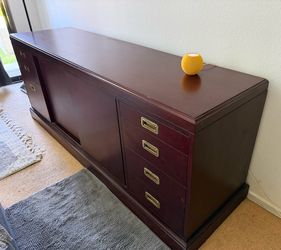 Solid wood console table