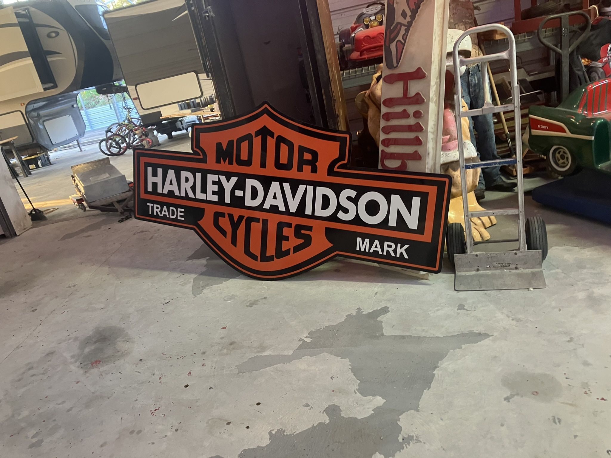 10 Ft Reproduction Harley Davidson Sign One Sided