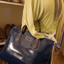 Iacucci Navy Blue Large Handbag