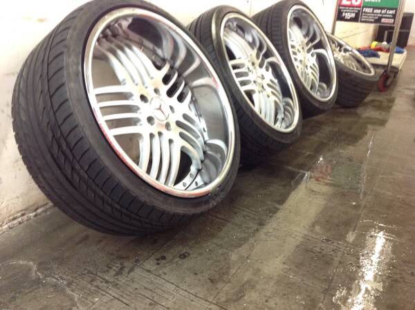 Set Of Mercedes Benz Custom Built 20” Staggered AMG Tuner Wheels and Tires