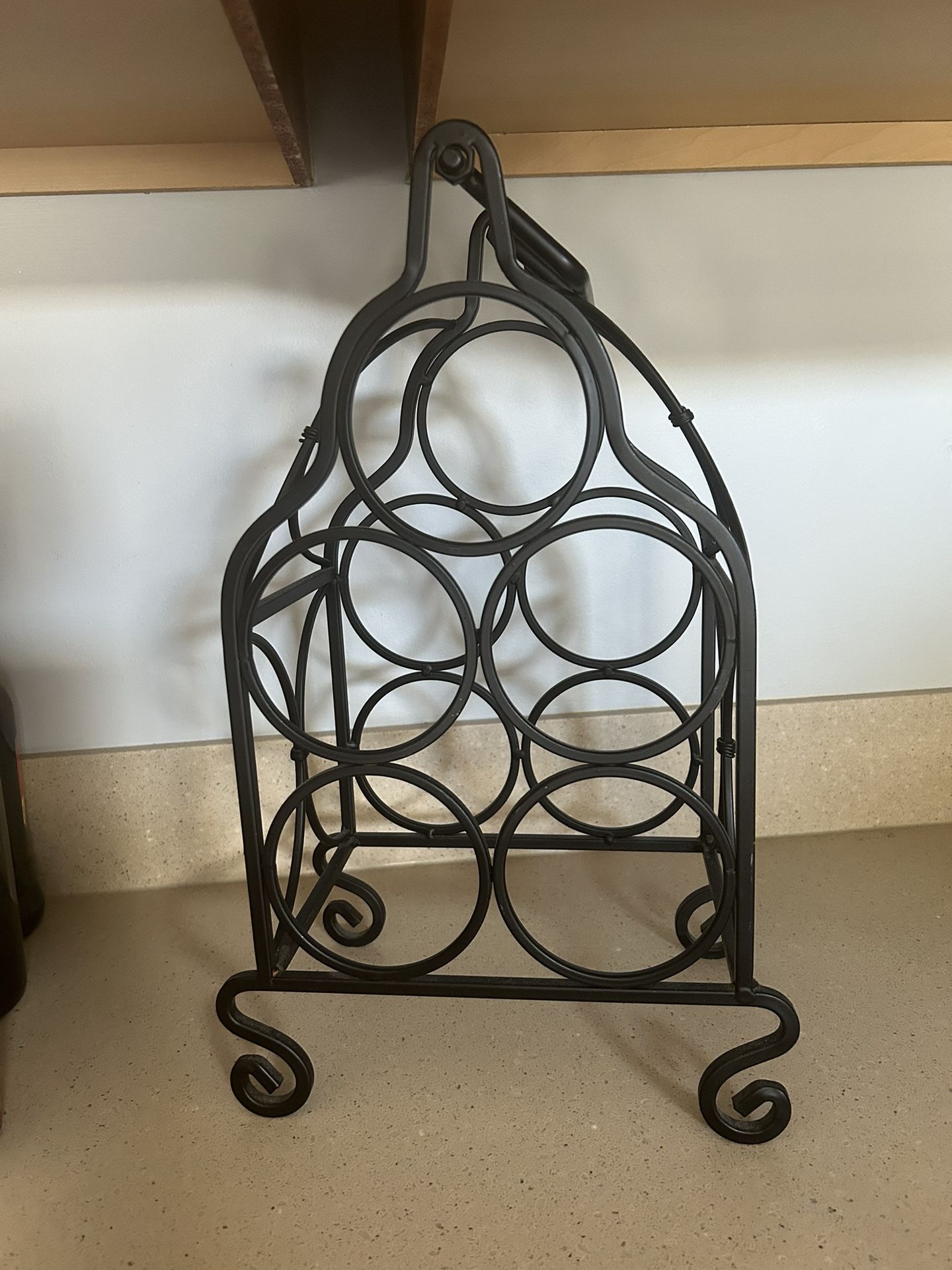 Black Cast Iron Wine Rack