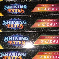 Lot Of 3 Pikachu V Boxes - Shining Fates