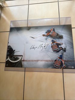 Wayne Gretzky Autographelt "Wrap Around" 16x24: