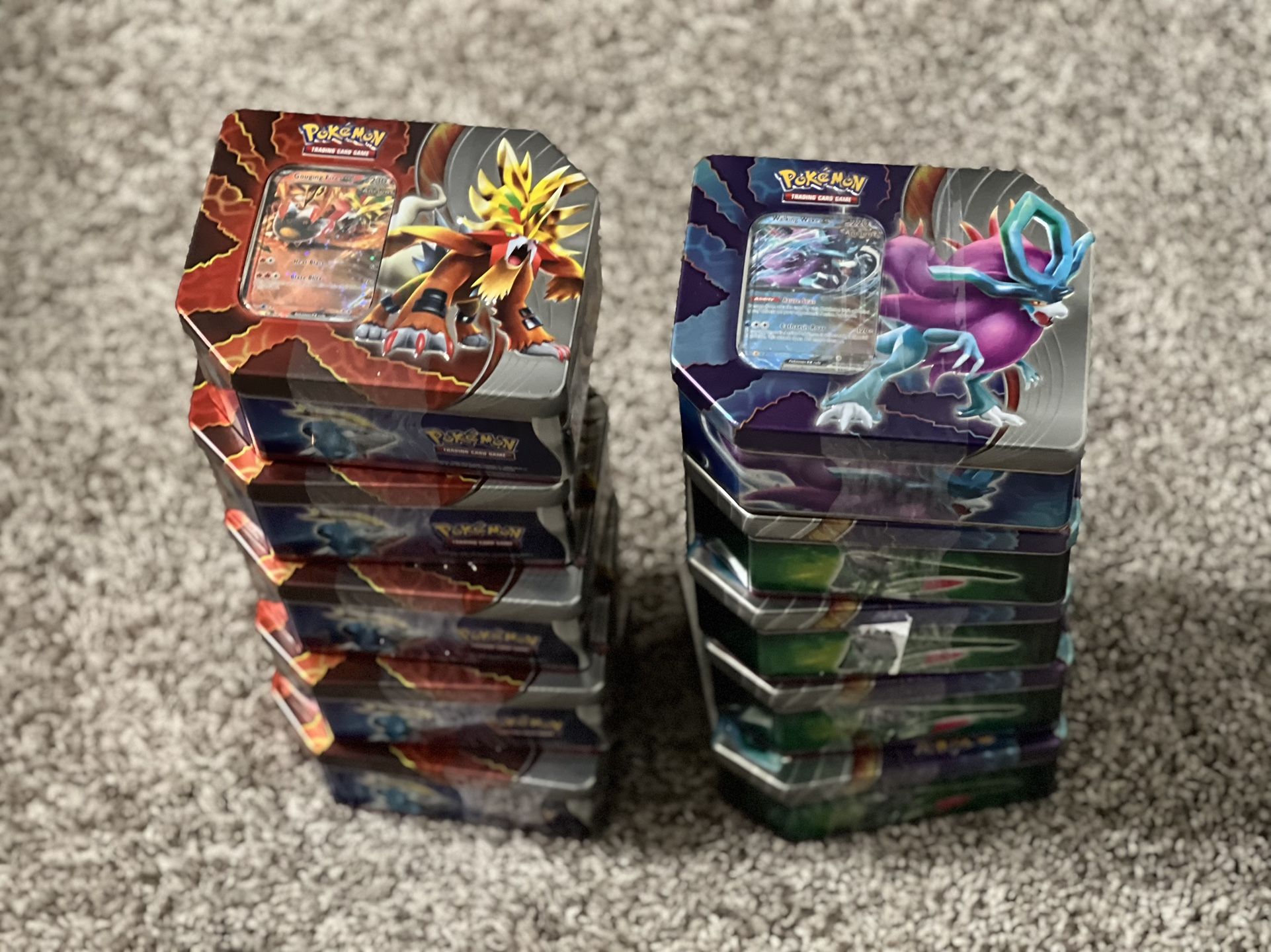 Pokemon Trading Card Games Paradox Destinies Gouging Fire ex Tin Pokemon Trading Card Games Paradox