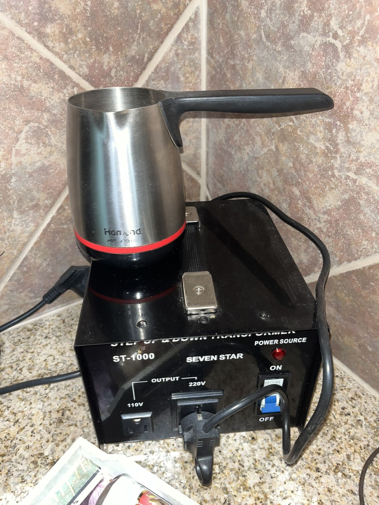 Voltage converter and Turkish coffee maker set for Sale in Houston, TX