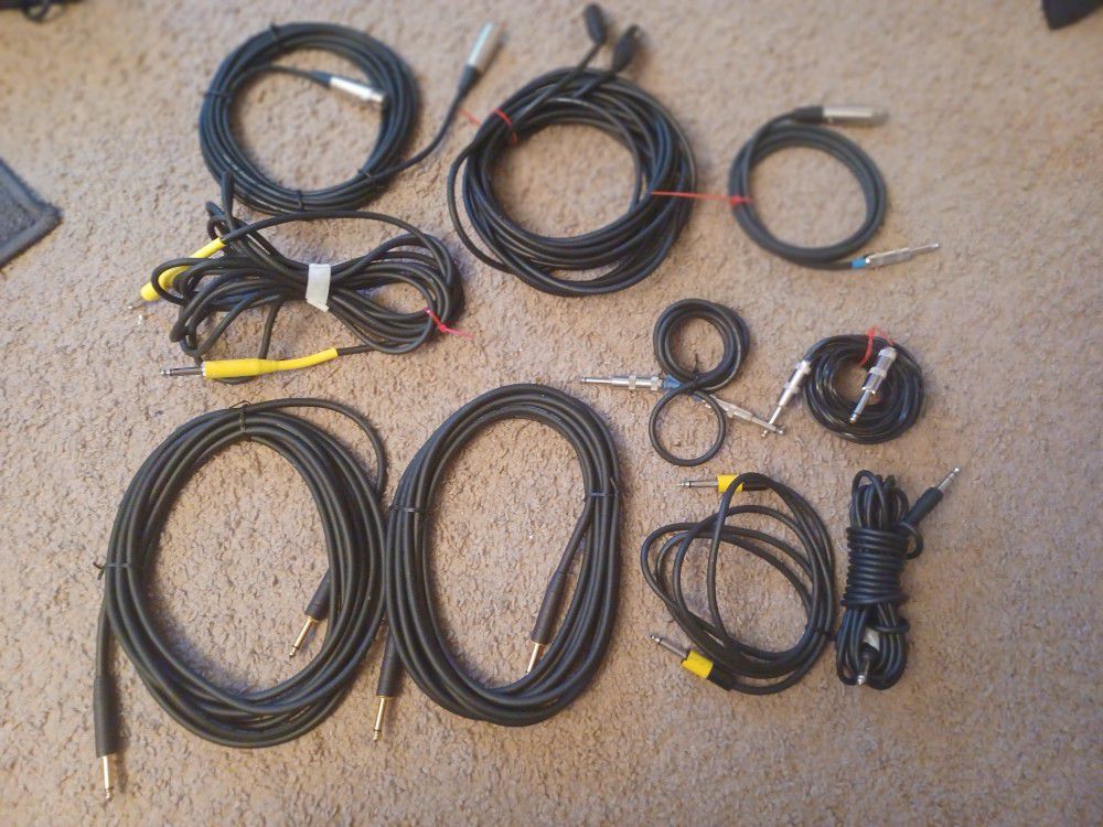 Microphone / Instrument Cables Lot