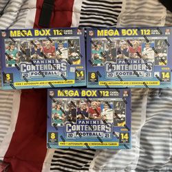 2021 Panini Contenders NFL Mega Box (3) Trading Cards