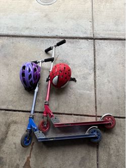 Razor scooters with helmets