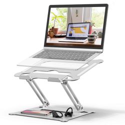 Adjustable Laptop Stand, FErgonomic Portable Computer Stand with Heat-Vent to Elevate Laptop, 13 Lbs Heavy Duty Laptop Holder Compatible with Mac