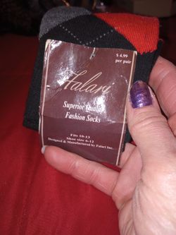 New Thick Warm Socks And New Falari Calf High Checkered Socks