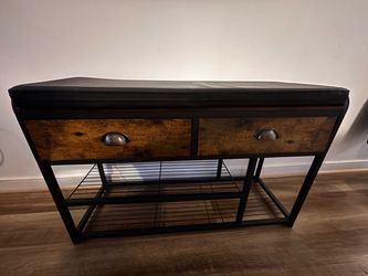 Shoe storage bench