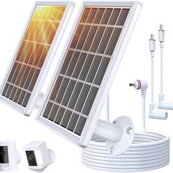 Solar Panel Charger for Ring Camera, Camcorder Solar Charger Compatible with Ring Stick Up Cam, Stick Up Cam Pro Battery, Spotlight Camera Plus Batter