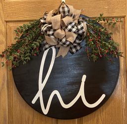 24 Inch Door Hanger Welcome Board